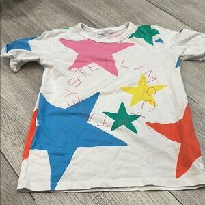 Stella McCartney Kids White Tee with Multicolor Star Prints